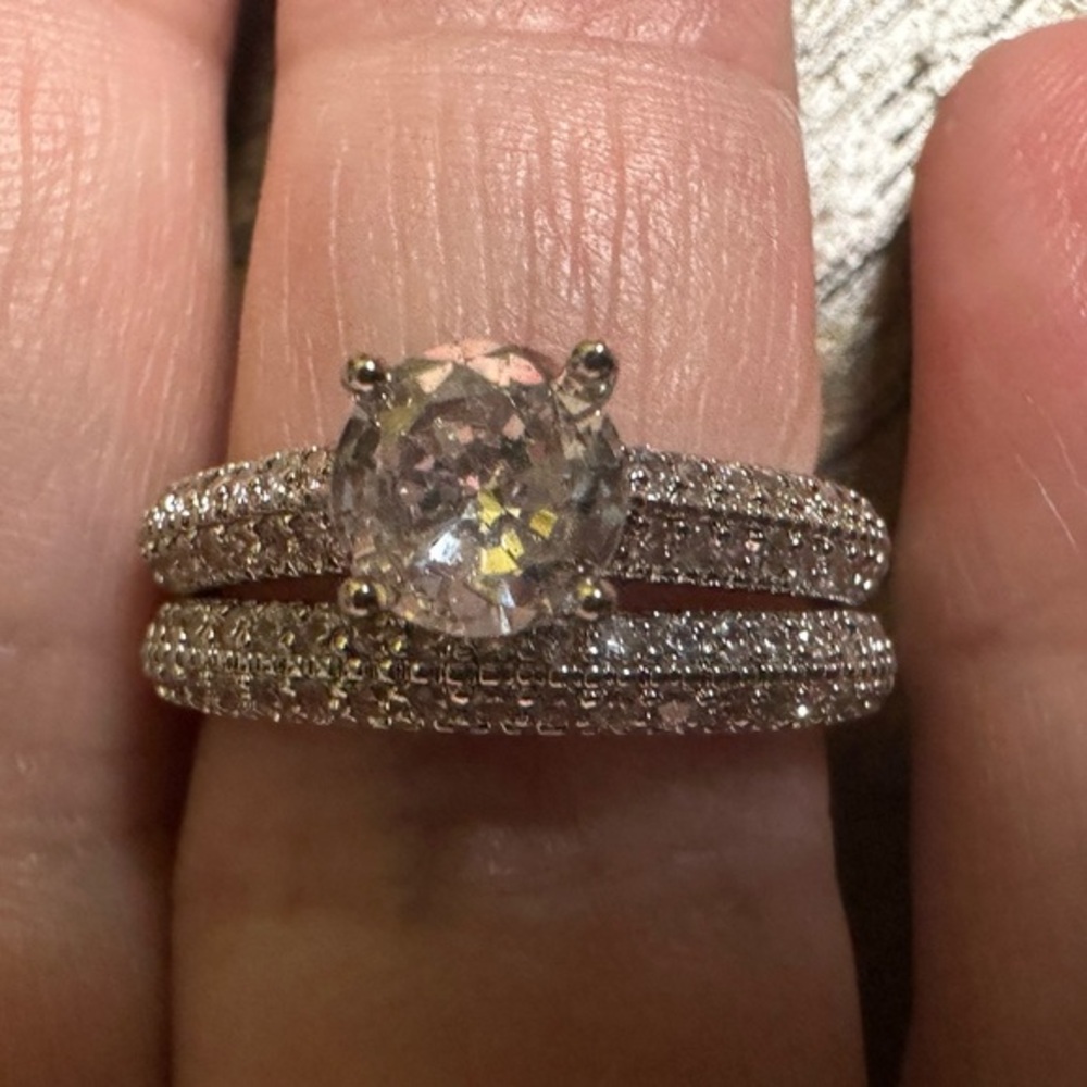 Diamond Wedding Rings 1 CT TW bride wedding set